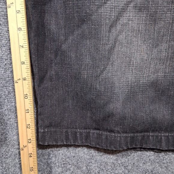 VTG Brooklyn Xpress Black Denim Long Jorts 13" inseam 40" Waist Y2K Baggy Shorts - Picture 6 of 8